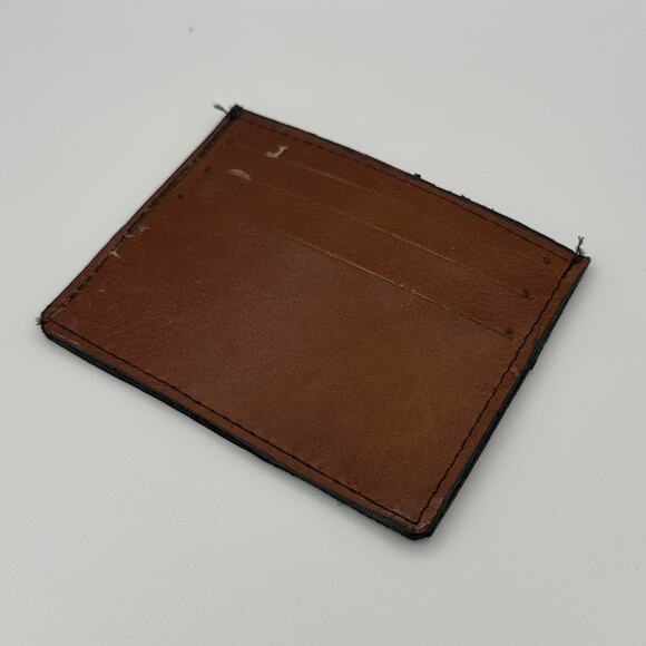 Minimalist Oaxaca Mexico Handmade Real Leather Card Wallet - Picture 2 of 5